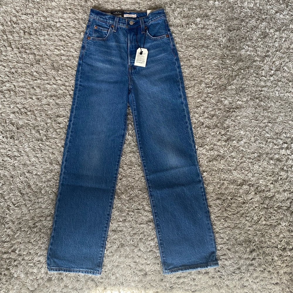 Levi's Blue Straight Leg Women's Jeans - Picture 4 of 5
